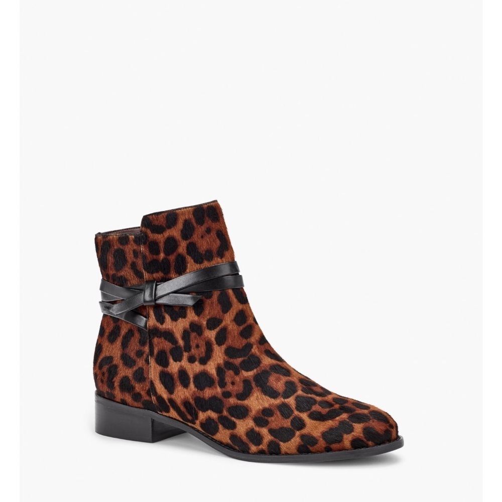 Talbots Tish wrap tie calf hair ankle boots shoes size 7 - Picture 2 of 5